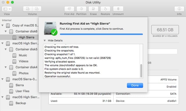 wyere are install files located for mac hig sierra
